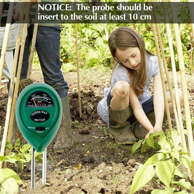 3 In 1 Soil Tester Water PH Moisture Light Test Meter Kit For Garden Plant