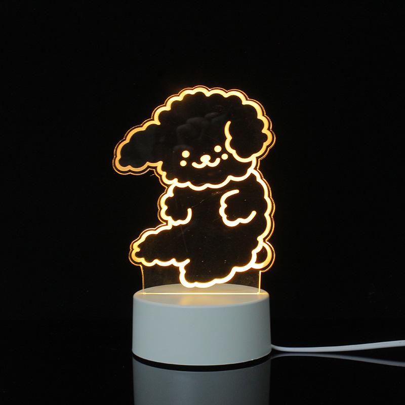 3D Cartoon Night Light: Custom Acrylic Bedside Lamp for Atmosphere & Gifts