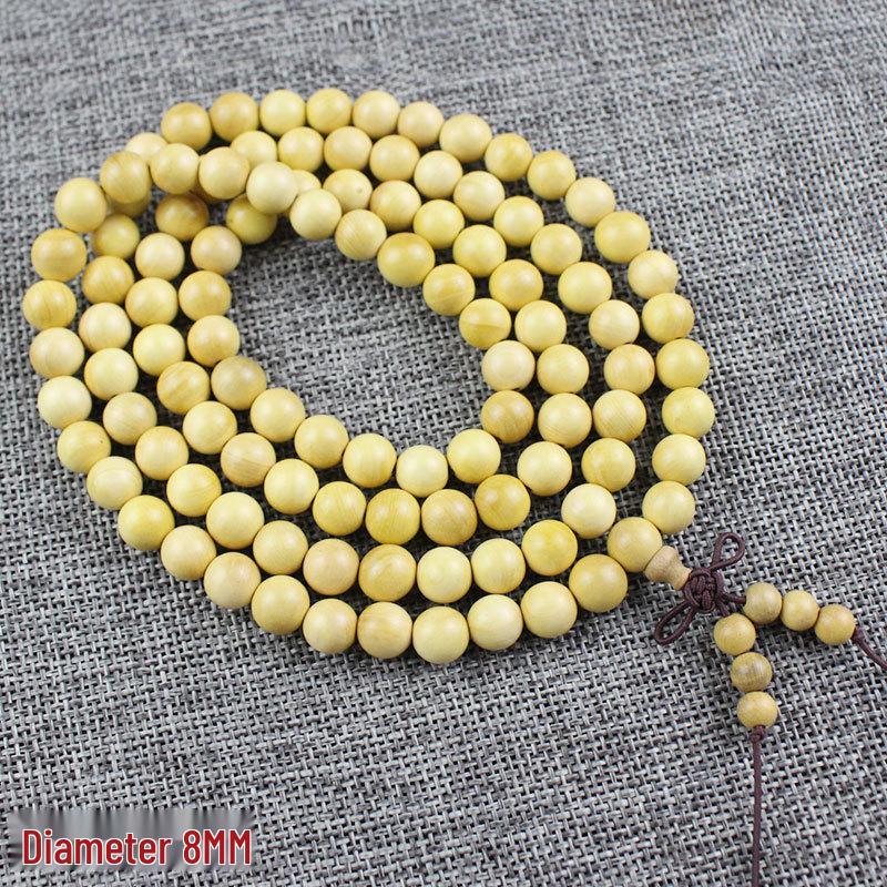 Wooden Sandalwood Buddhist Bead Bracelets - 108 Beads, Unisex Jewelry for Couples