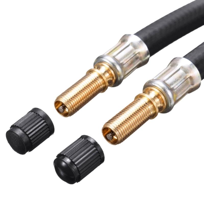 Rubber Tire Valves Extension Vehicle Tire Valves Extension Adapter 3 Length for Convenient Use on Car Motorcycles Bikes