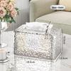 Cloud Ripple Transparent Tissue Box with Elastic Tray