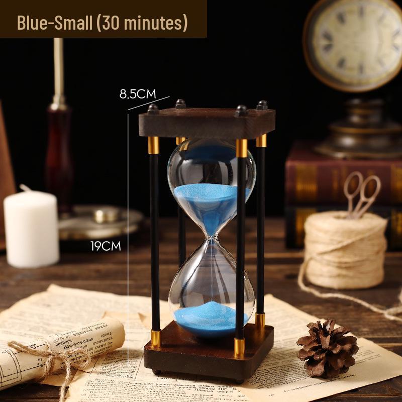 Engravable Creative Wooden Hourglass Timer (30/60 Min) - Decorative Ornament and Perfect Gift for Home or Office.