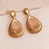 Metallic Hollow Water Drop Pattern Earrings Simple and High-end Unique Earrings