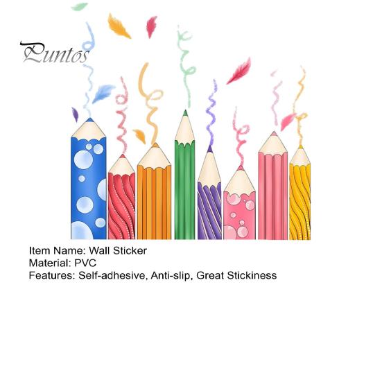 Naklejka ścienna do pokoju dziecięcego kolorowy nadruk ołówkiem samoprzylepna antypoślizgowa świetna lepkość wymienna naklejka ścienna do sypialni dla dzieci przedszkole
