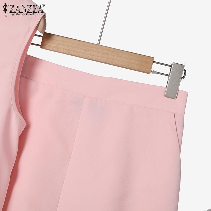 ZANZEA Damen Ärmellose Tanktops und Kurze Hosen Sommer Zweiteiler