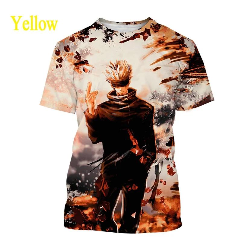 Summer Anime Jujutsu Kaisen 3D Printed T Shirt for Men and Women Casual Hip Hop Harajuku Short Sleeve T Shirt Tops