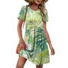 Dresses For Women Short Sleeve O Neck Casual Dresses Waist Maternity Dress With Pockets