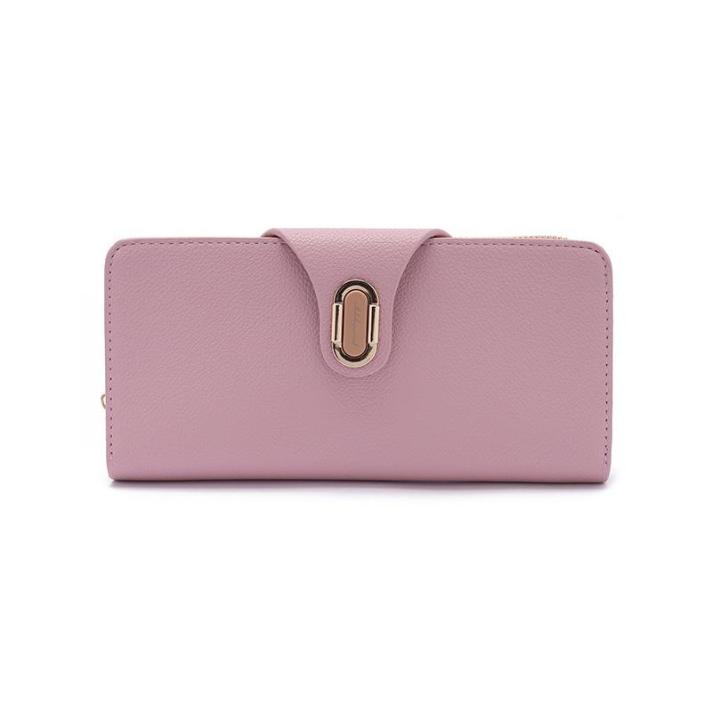 Wallet Long Versatile Buckle Folding Mobile Wallet with Multiple Card Slots  Ticket Holders