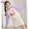 FivePlus Girls' Long Sleeve Pure Cotton T-Shirt