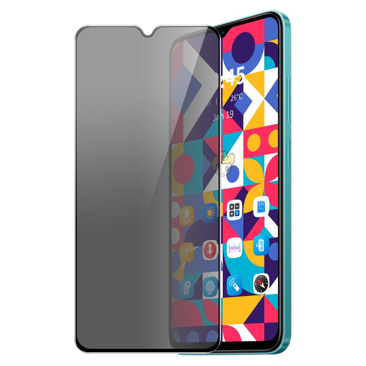 

ENKAY HAT PRINCE For Xiaomi Redmi A3 4G/Poco C61 4G Tempered Glass Screen Protector Anti-Peep Full Cover Film As Shown A