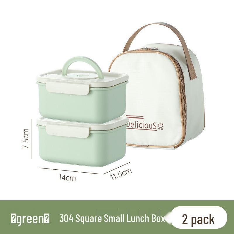 Large Capacity Insulated 304 Stainless Steel Bento Lunch Box for Office & Student Use