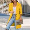 Women's Lapel Mid-length Button-down Woolen Coat