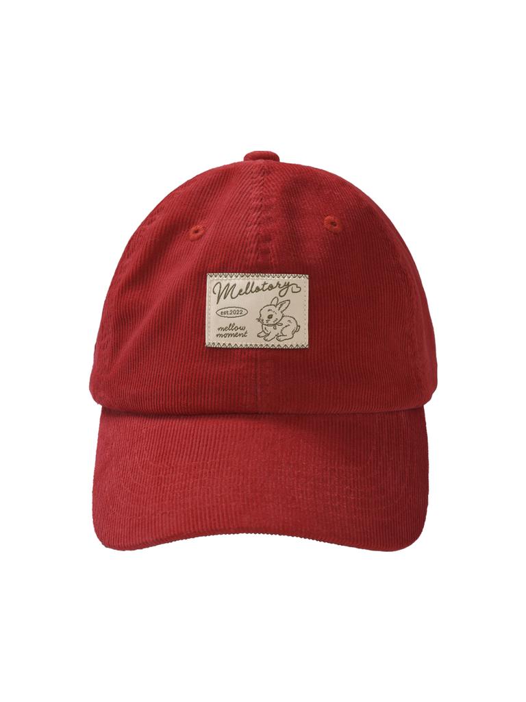 Mellotoli Rabbit Label Corduroy Ball Cap (2 Colors)