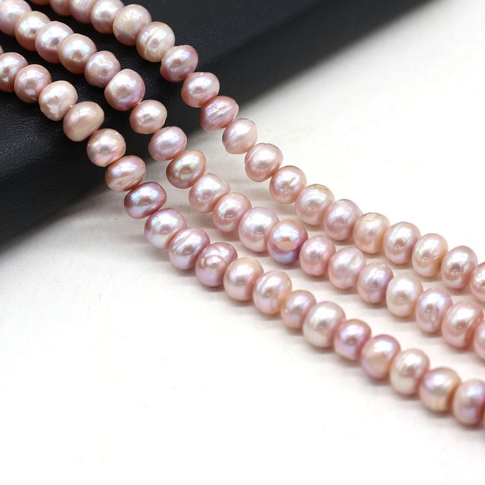 1String, Natural Freshwater Pearls, Rondelle Pearl Beads, 8–9 Mm, for DIY Necklace Bracelet, Jewelry Making, Birthday Party Crafts, 36cm