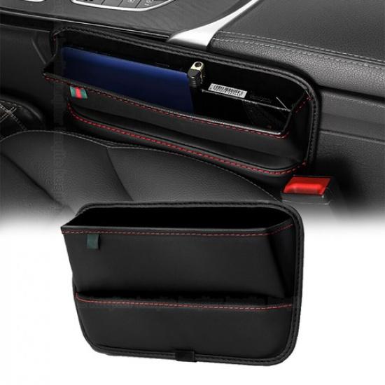 Universal Leather Car Seat Gap Organizer Storage Bag Seat Box Holder Accessories