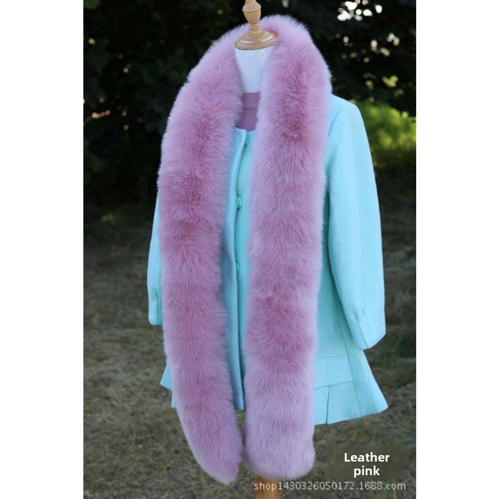 Herbst und Winter Imitat Pelzkragen Imitat Fuchspelz Waschbärpelz Schal Verlängert Dick Schal Warmer Schal Schal Pelzkragen