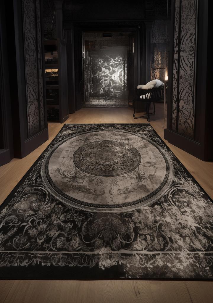 Retro Archaistic Style Carpets for Living Room Luxury Home Decoration Brown Rugs for Bedroom Deluxe Washable Fluffy Floor Mat