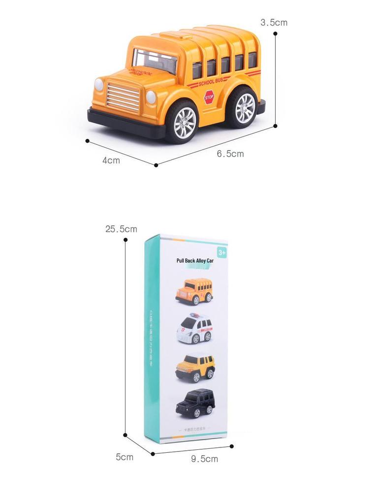 Mini Alloy Pull-Back Off-Road Car Set - Classic Toy Models for Kids