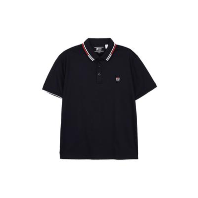 Color Block Striped Polo Shirt Men Tops Legendary-Blue F11M321199BNV
