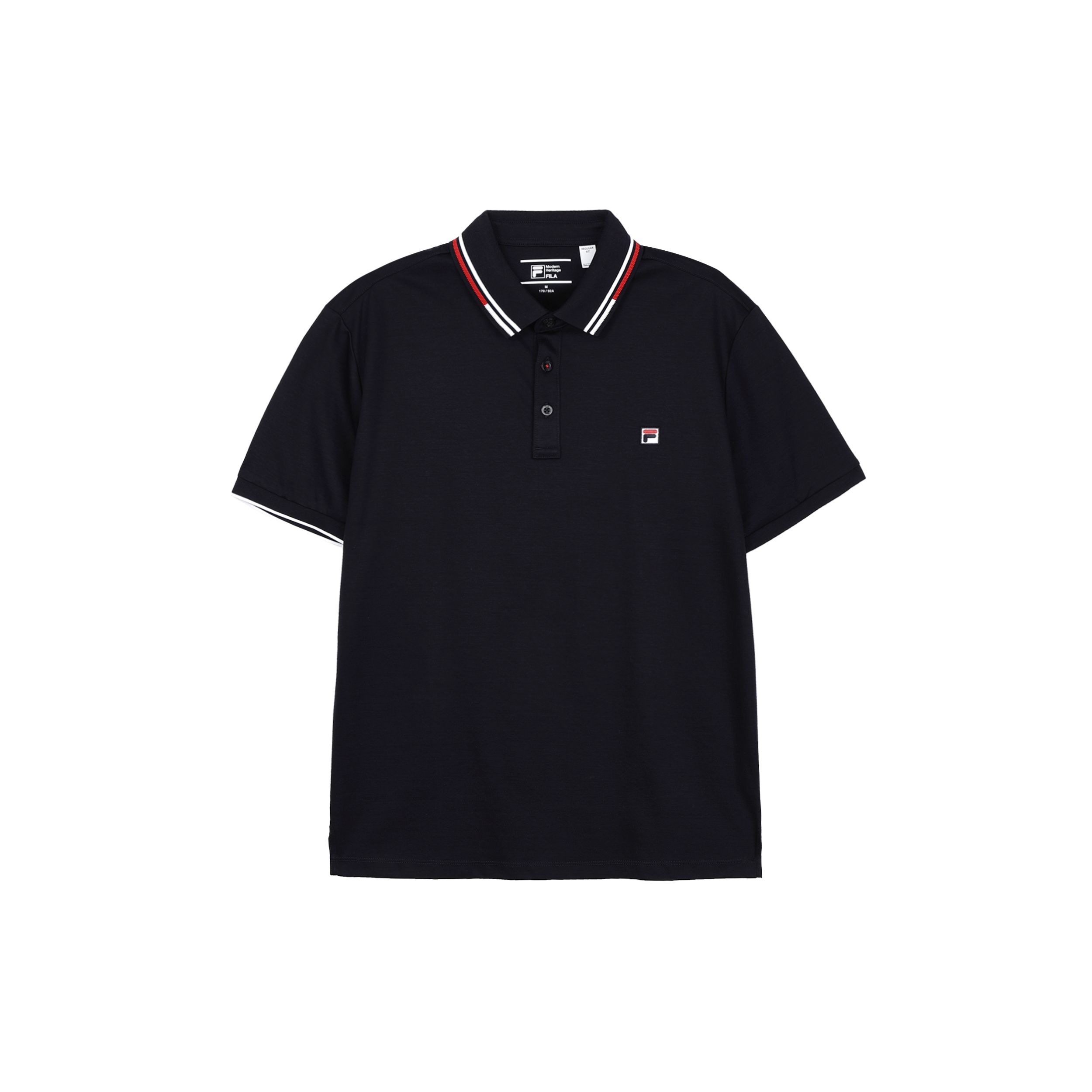 

FILA Color Block Striped Polo Shirt Men tops Legendary-Blue F11M321199BNV S