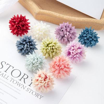 10 Stück/Set 4 cm Seiden-Nelke Künstliche Blumen Scrapbook Brautaccessoires Hochzeitsrosenbogen Festivalkränze Heimzimmerdekor