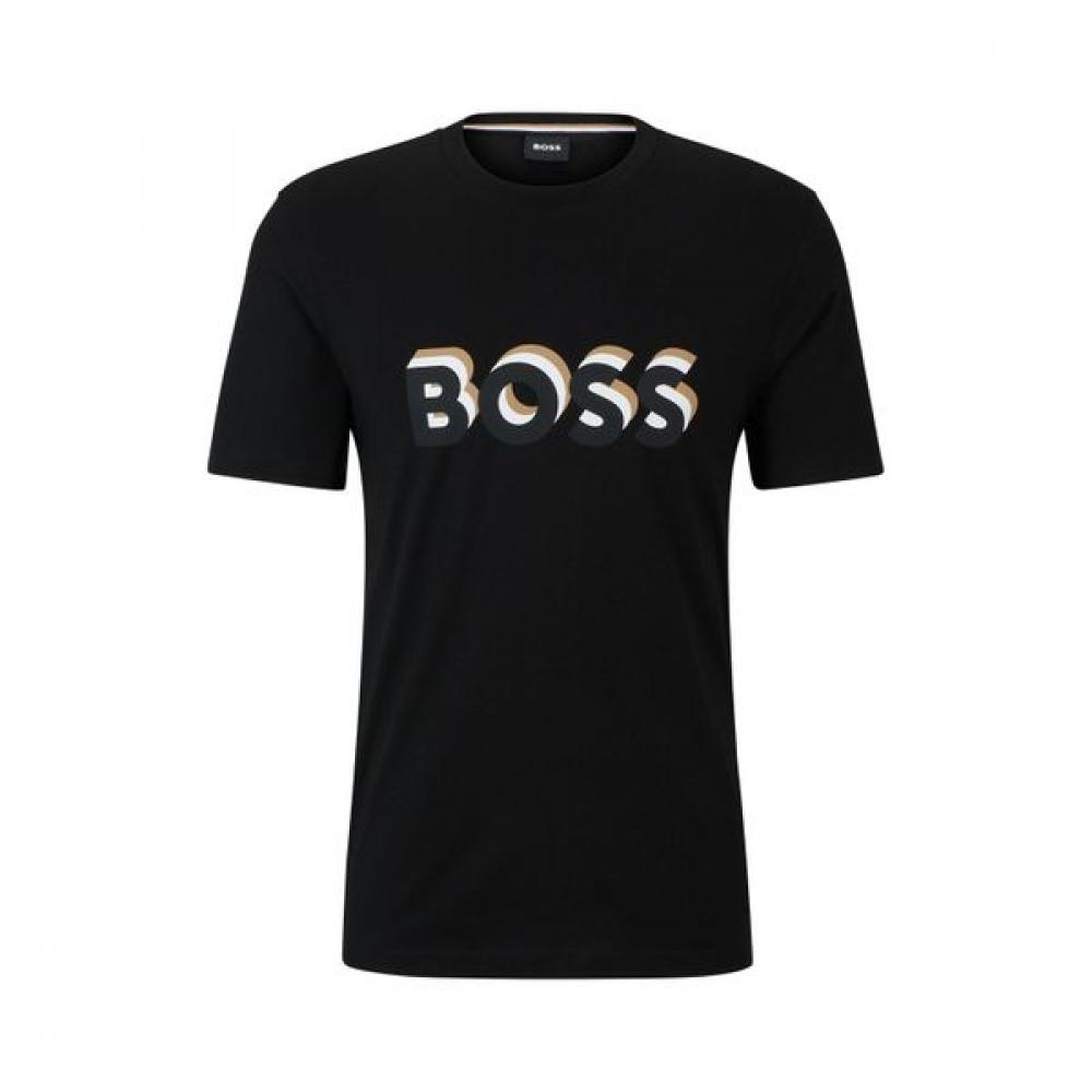 Boss 30  Off Regular FiT SignaTure Color Logo T shirT Black  50506923001 M