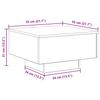 Coffee Table Reclaimed Wood Look 55 X 55 X 31 Cm