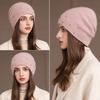 Rabbit Hair Hat Winter Knitted Hat Women's Pullover Wool Hat