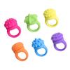 6Pcs Colorful Rotating Spinner Ring Sensory Texture Toy For Children Soft Silicone Color Cognition Toy For Relaxation