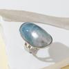 1 Pc Natural Shell Open Adjustable Ring Large Oval Abalone Shell Cabochon Open Band Statement Finger Ring for Women Jewelry