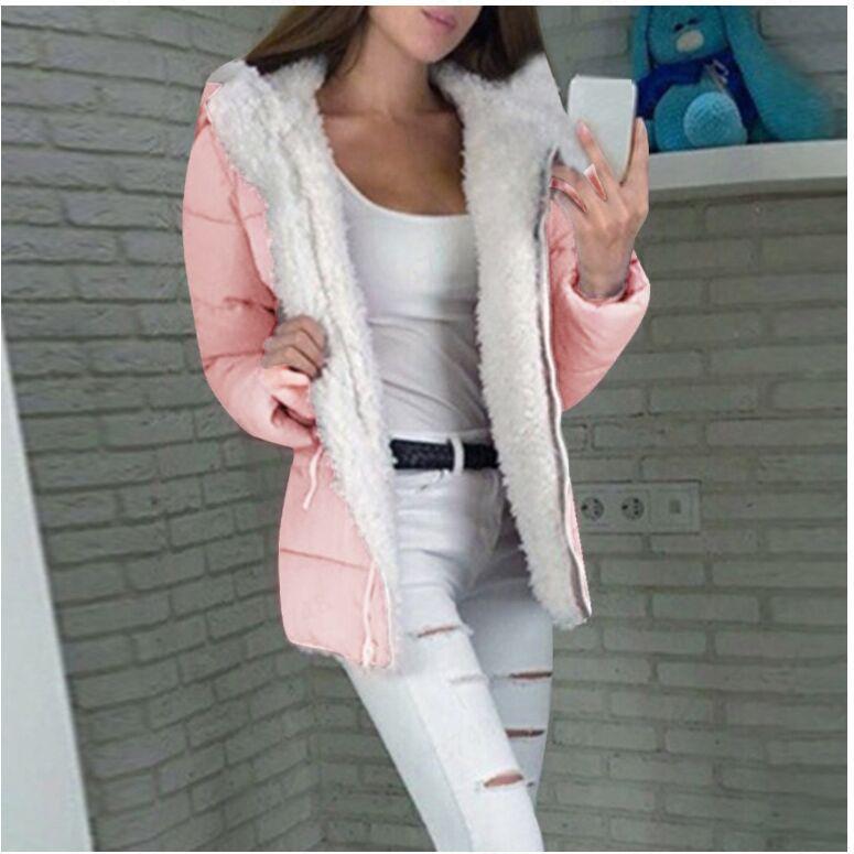 Fashion Winter Thicken Coats Fashion Women Long Sleeve Warm Jacket Outerwear Zipper Coat