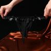 Menn Sexy Ultra-Tynne Gjennomsiktige Strømper Truser Lav midje Sexy Plus Size Thong