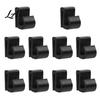 Eave Light Cord Holders Outdoor String Clips Black Plastic Organize Hooks Pergola Lighting Fasteners Weather Resistant Snap-on for Garden