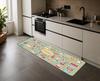 Cartoon Graffiti Knife and Fork Soft Kitchen Non-slip Floor Mat, Kitchen Carpet Mat, Washable Home Decoration Carpet Mat