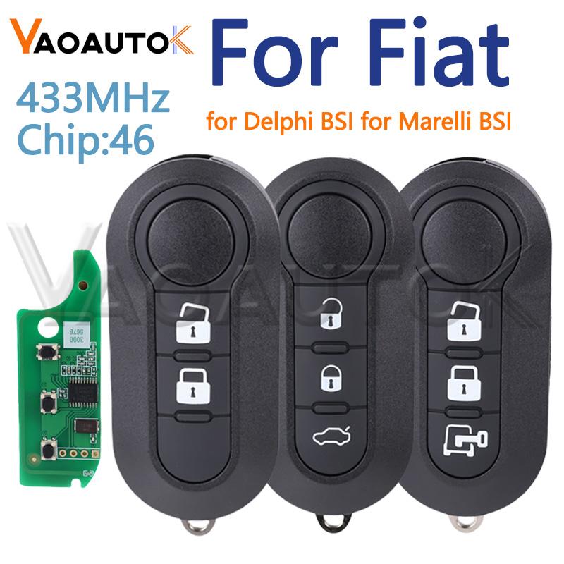 Remote Car Key For Fiat 500 MPV Punto Bravo Ducato Doblo Qubo Grande for Citroen Jumper for Peugeot Boxer for Delphi for Marelli