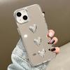 Luxury Make Up Mirror 3D Love Heart Acrylic Case For iPhone 15 14 13 12 11 Pro Max Shockproof Bumper Protection Hard PC Cover