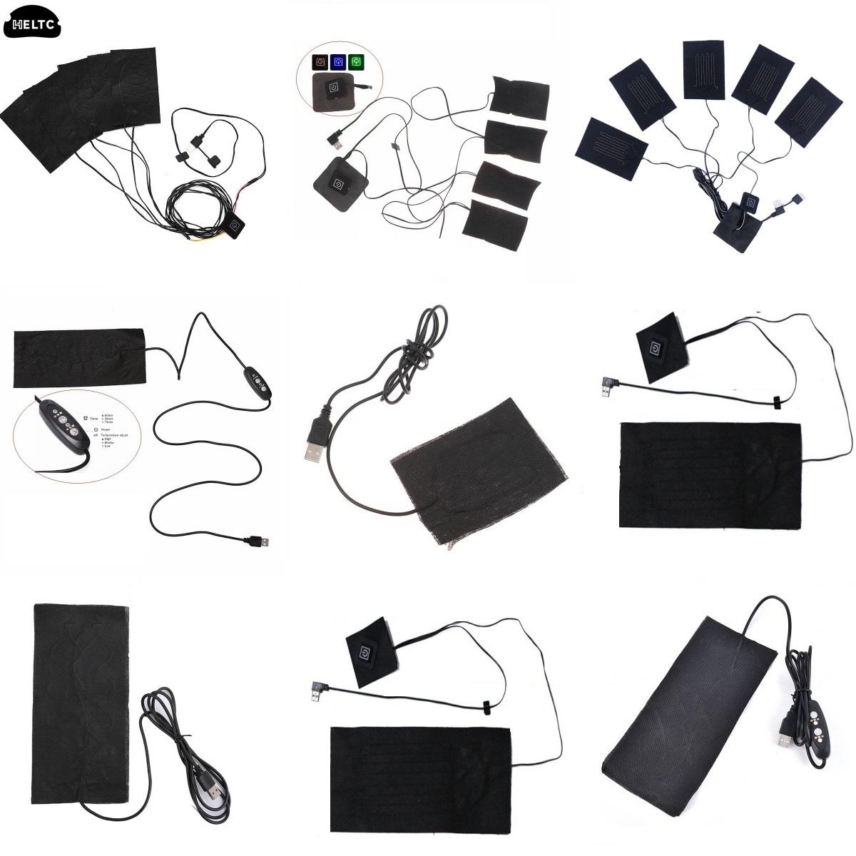 

USB-нагреватель для одежды с 3 передачами, регулируемая температура, 5 в 1, электрический нагревательный лист, грелка для жилета, 1 шт.