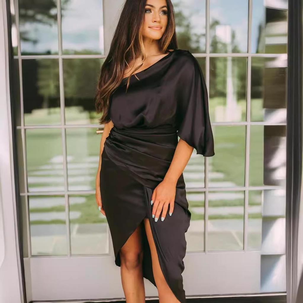 2021 Sexy One-Shoulder Irregular Evening Dress for Women