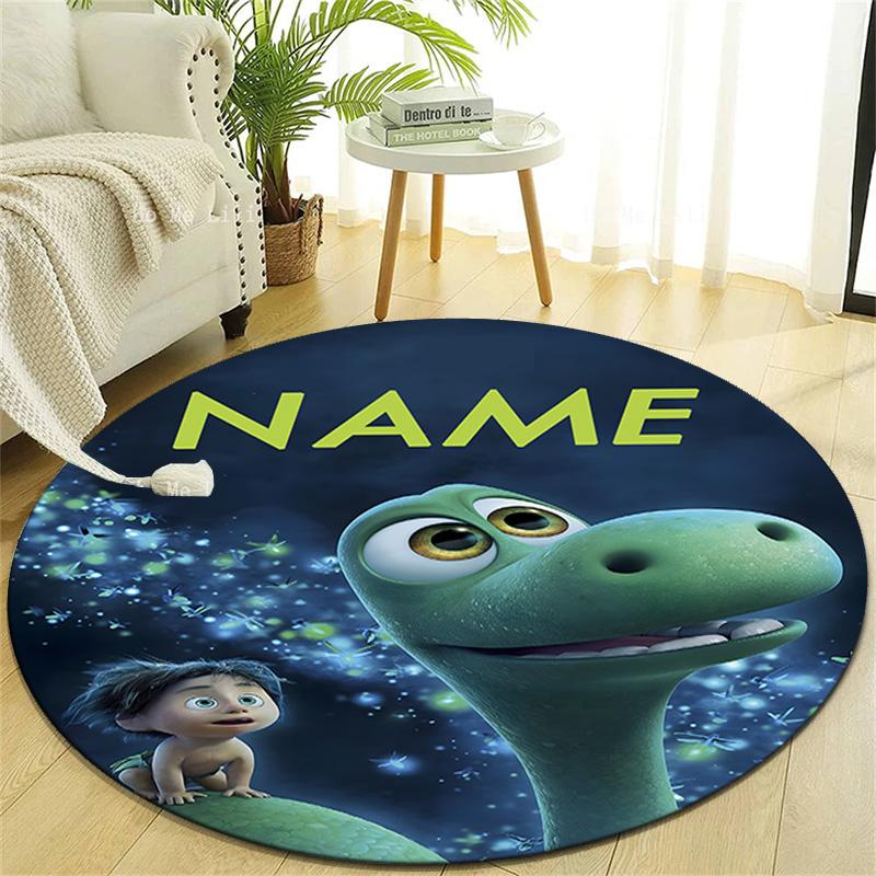 Personalized Good Dinosaur Round Chair Office Rug - Perfect for Mat, Office Chair & More - Ideal Gift for Birthdays and Holidays