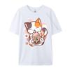 Cat Boba Tea Bubble Tea Anime Kawaii Neko Streetwear Unisex Camiseta Cinco De Mayo