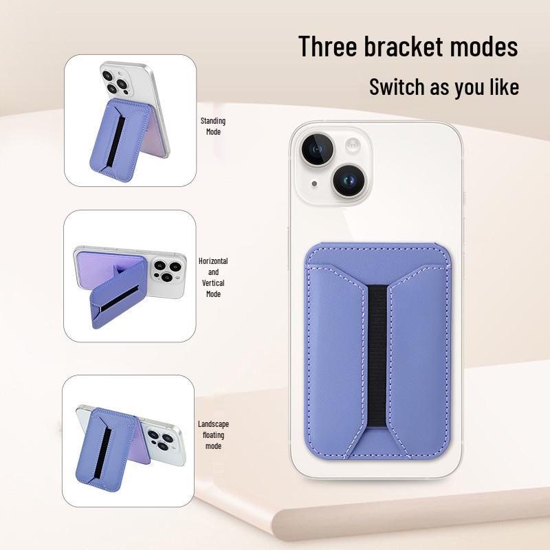 Creative MagSafe Elastic Magnetic Card Holder & Stand - Wallet Sleeve & Phone Holder for Convenient Viewing