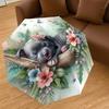 1PC Puppy Flowers Umbrella-8-Rib Reinforced, Automatic Open, Lightweight & Durable, Fashion Accessory for Outdoor-L0371