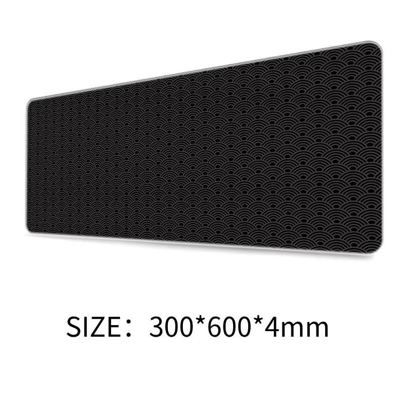 Black Desk Mat Japanese Mouse Pad Great Wave Mousepad Art Rubber Mat Mouse Carpet Table Pads Pc Mats Office Accessories