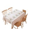 Modern Simple Polyester Hemp Digital Printing Tulip Spring Flower Decorative Tablecloth Rectangular Coffee Table Tablecloth Dining Table