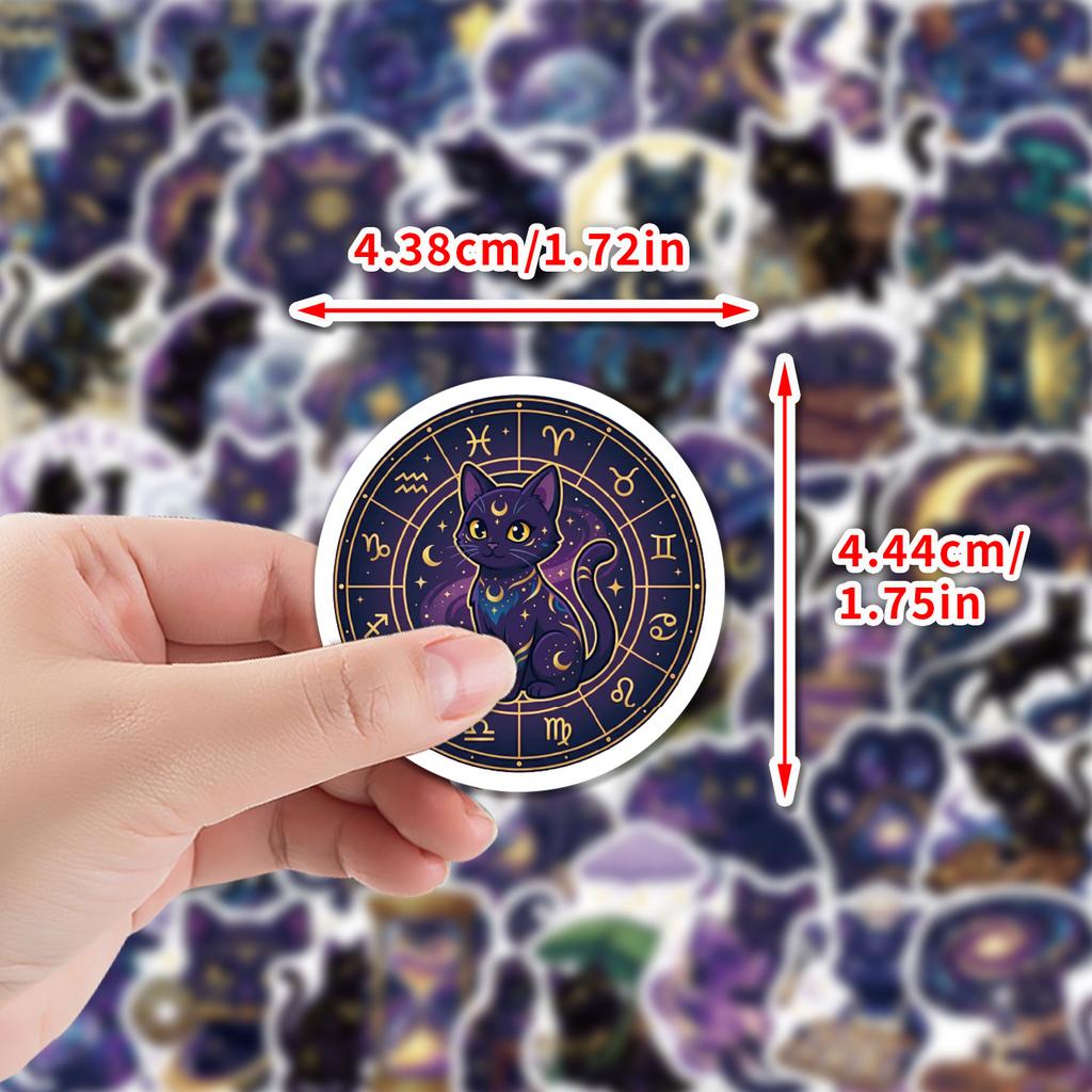50Pcs Cosmic Cat Graffiti Stickers Creative Cats Cartoon Decal Diy Luggage Phone Guitar Scrapbook Waterproof Sticker Kid Toys