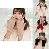 Stylish Womens Knit Faux Cashmere Winter Gloves Thick Warm Half Finger Comfort