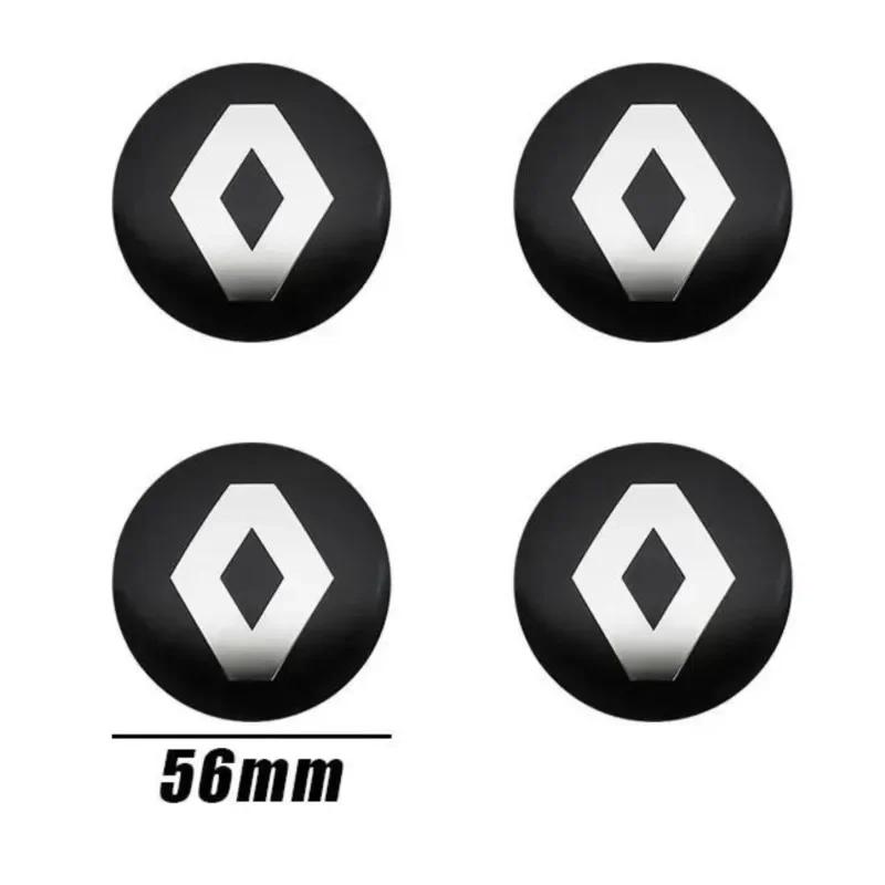 2026 Hete Voor Renault Naafdoppen 4 Stuks 56mm Auto Wielnaaf Center Dop Stickers Accessoires Voor Renault Megane 2 3 4 Twingo Clio Talis