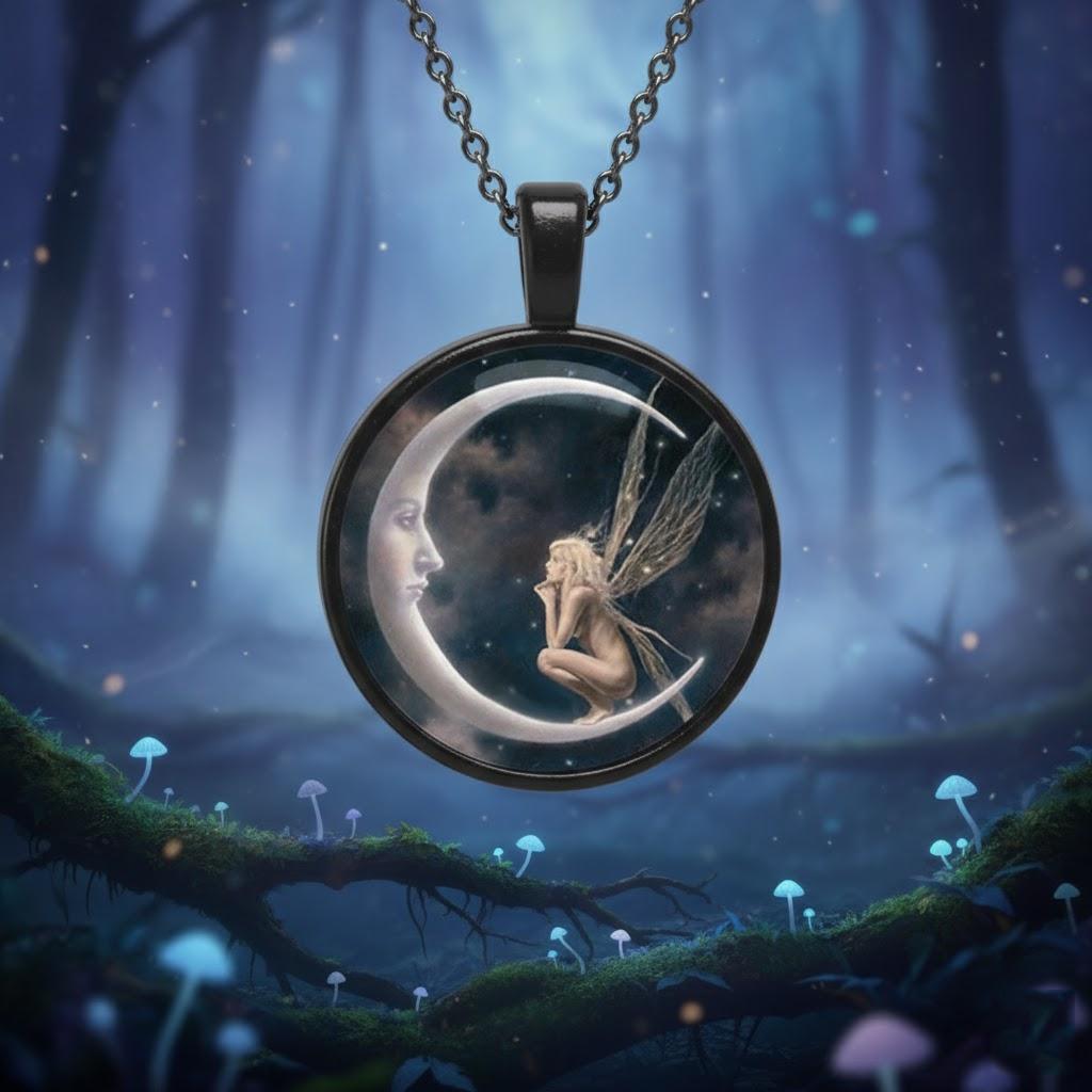 Women Tibetan Silver Art Photo Pendant Necklace Fashion Cabochon Glass Bead Chain Jewelry Trend