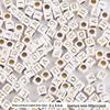 Square white & gold English letters 6x6mm hole diameter 4mm