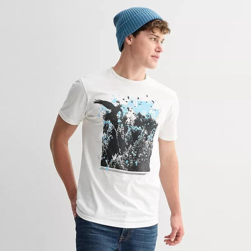 

ME87 Clothing Co. Mens Abstract Forest Scene With Eagles White Shirt New S-2XL 2XL